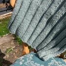 Hand knitted pram baby blanket 