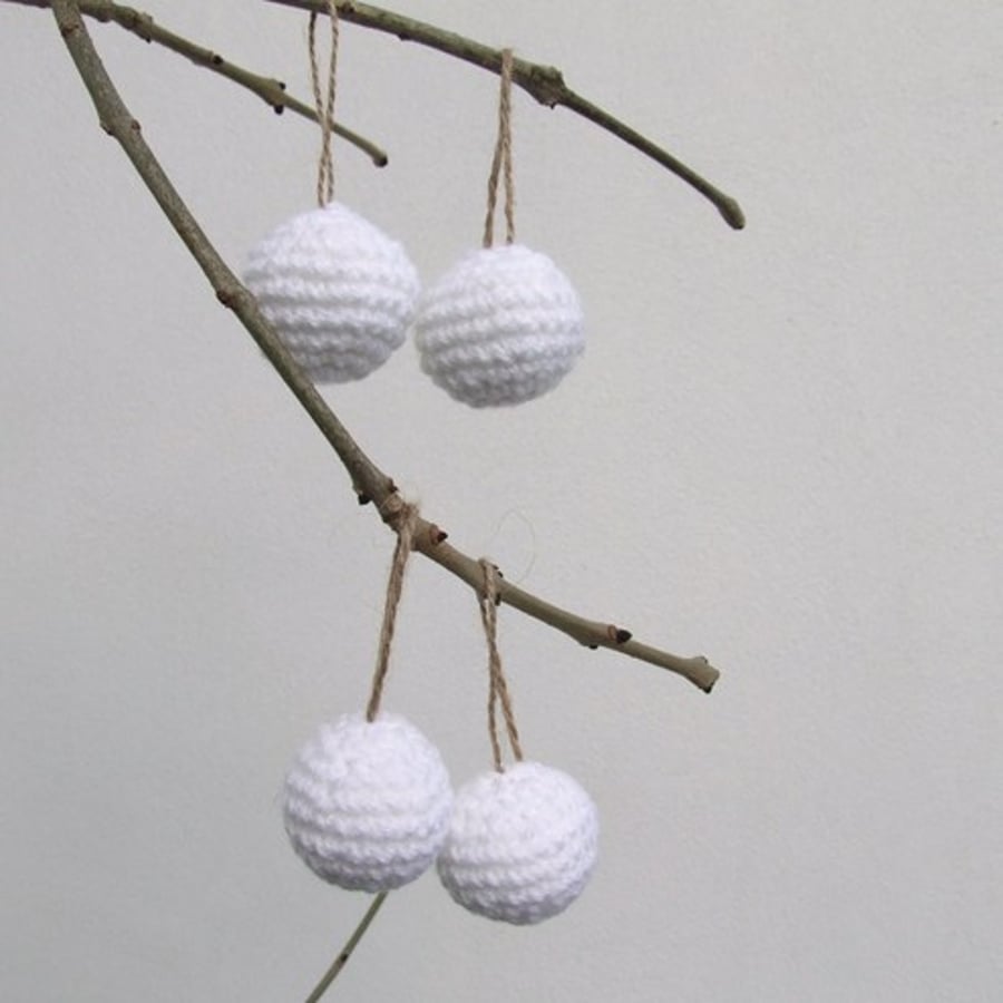 Christmas crochet baubles