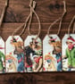 5 x Wooden Christmas Gift Tags