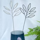 Stained Glass Leaves - Handmade Wild Flowers - SILVER