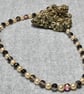 Glass Pearl and Half-Coated Faceted Glass Crystal Necklace - Image 5