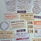 Vintage Pharmacy Labels, Die Cuts.