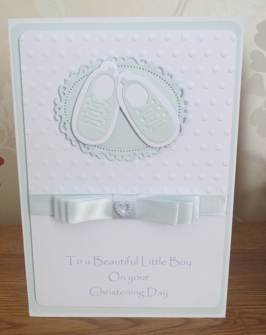 Luxury Baby Boy Christening, Baptism, Naming day, Handmade card