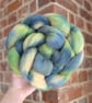 Hand Dyed Bluefaced Leicester Top 98g Spinning Fibre - Alpine Creek