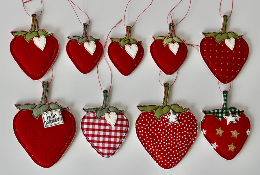 Strawberry Collection 4 - Nine Hanging Decorations