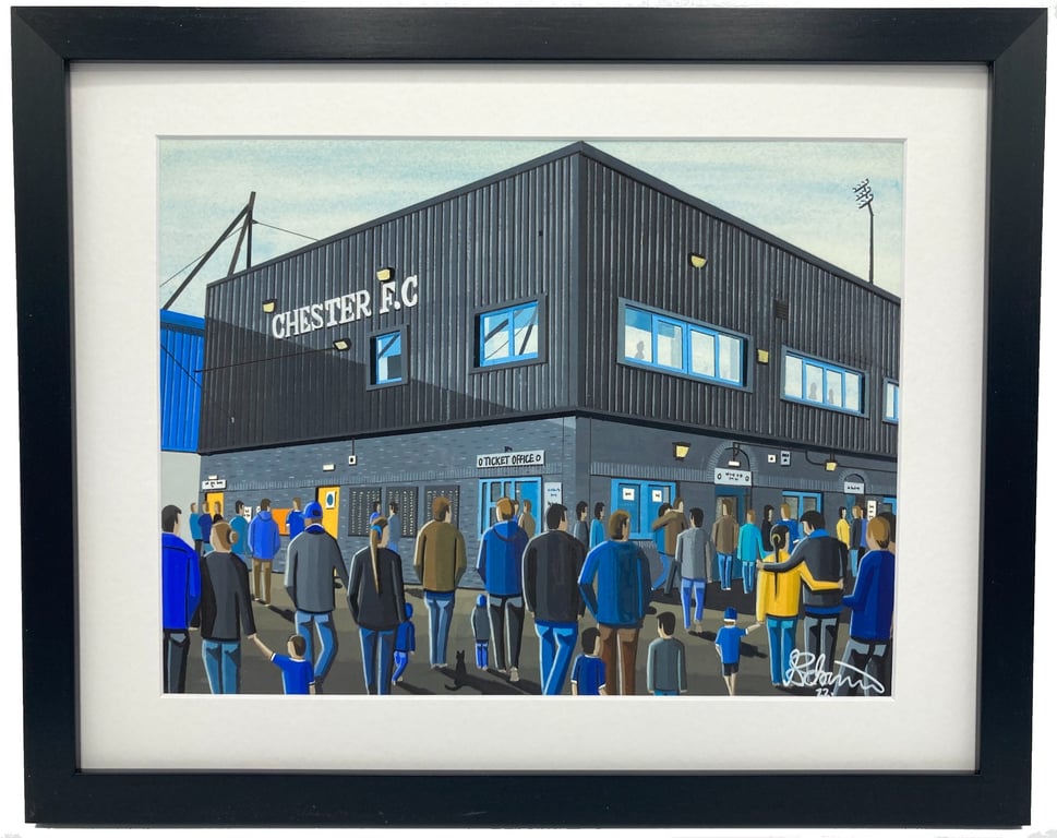 Chester. Framed & Unframed Fine Art Print Football Club FC Deva Stadium Gift