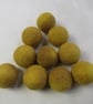 10 Large 3cm Weld Yellow Natural Dye Felt Balls - Image 3