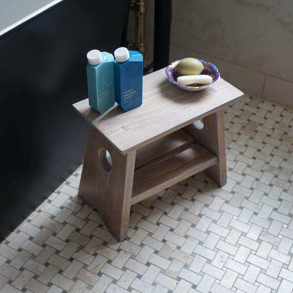 Handcrafted Pine Wood Stool – Rustic Charm and Practicality for Any Room