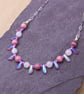 Pink rose quartz and rhodonite gemstone and spear necklace - Image 7