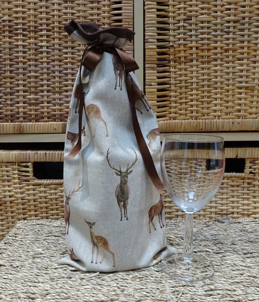 Stag and Deer Bottle Gift Bags