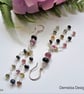 Watermelon Tourmaline Sterling Silver Dangle Earrings LAST PAIR - Image 3