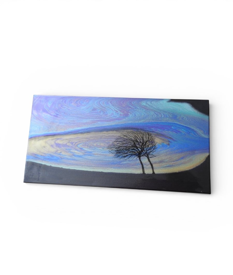 Northern lights Summer sunset 