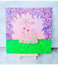 Seaglass and driftwood canvas "MOM" - Image 2