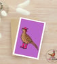 Pheasant Greetings Card - Hand Drawn Pheasant in Pink Wellies - A6 Card - Image 3