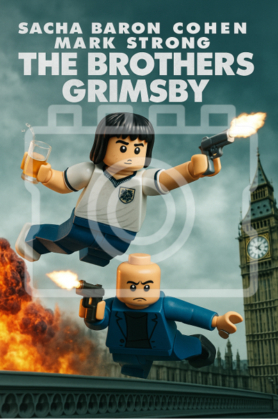 THE BROTHERS GRIMSBY - LEGO-Inspired A4 Movie Poster Print - Ready to Frame