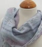 Grey and Purple Handwoven Scrap Scarf - Image 4