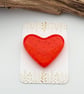 Orange Fused Glass Heart - Image 2
