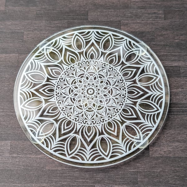 Handmade Mandala Coaster - Laser Engraved Drink Mat - Boho Home Decor Gift - Set