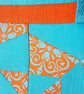 Tote Bag With Matching Face Mask, Bright Orange and Sky Blue - Image 5