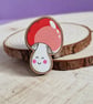 Red Mushroom Wooden Pin, Small Birthday or Christmas Gift - Image 8