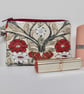 Coin purse in red art nouveau style print - Image 2