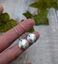 Sterling Silver Leaf Pattern Disc Drop Earrings - JBJ1109 - Image 4