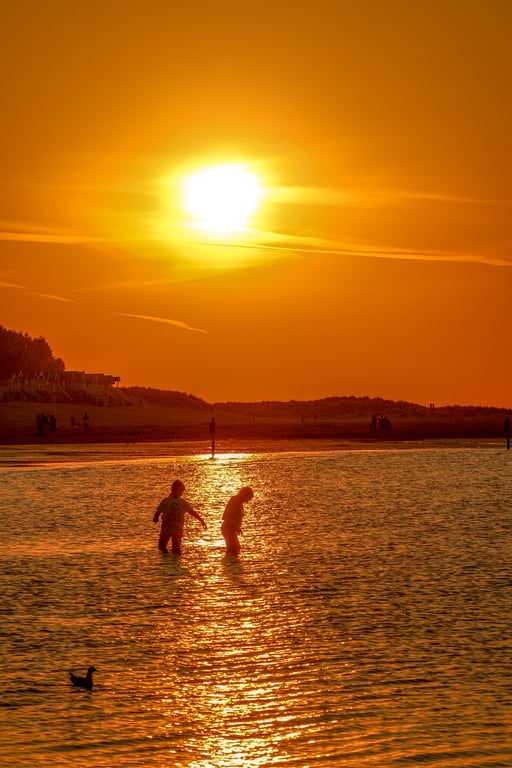 Coastal Photography Greetings Card - Wells-next-Sea Sunset - Blank Card