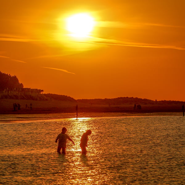 Coastal Photography Greetings Card - Wells-next-Sea Sunset - Blank Card