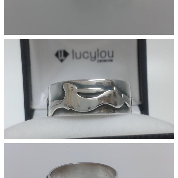 Chunky leaping hare ring