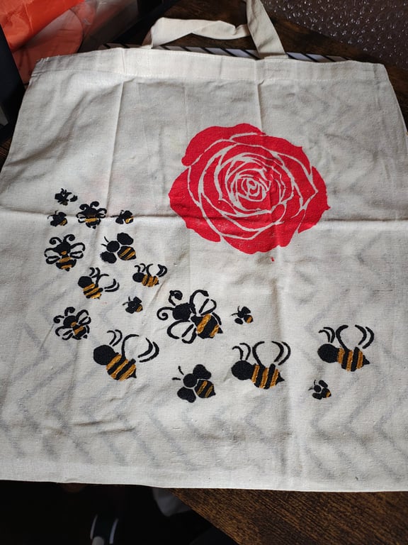 Hand painted tote bags 