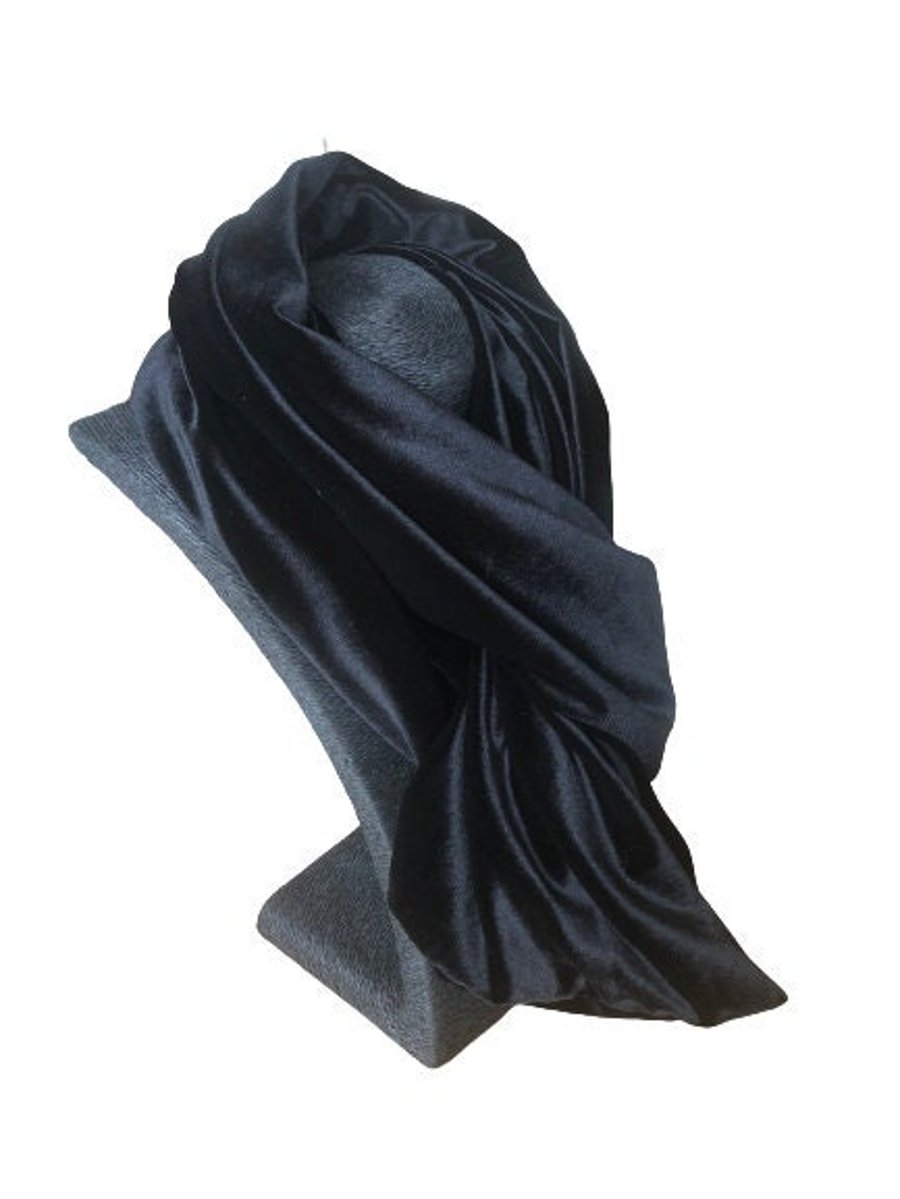 Black Velvet Scarf