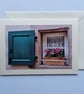 Pretty Little Window Large  Blank Photographic Card Size 7" x 5" 