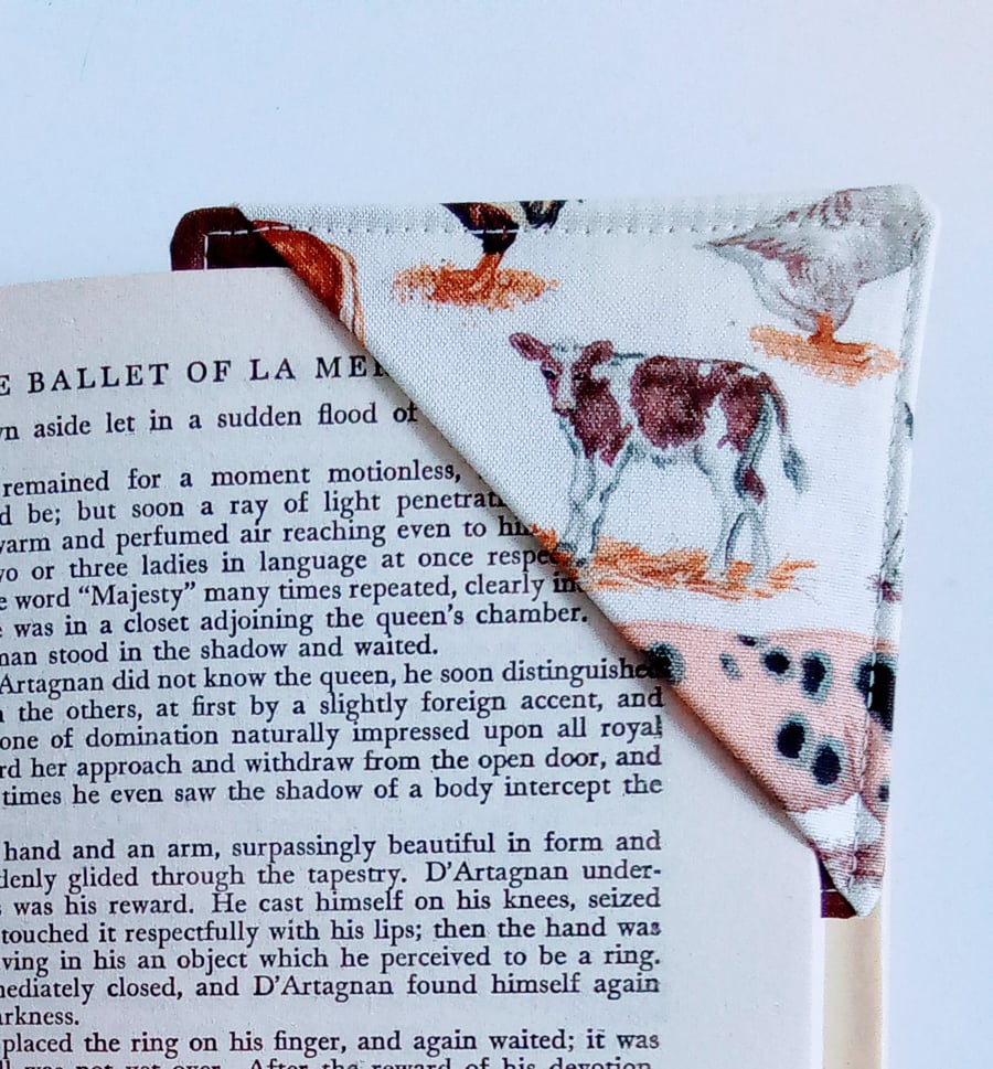Bookmark, Corner bookmark, pocket money gift, teacher, book lover, animal lover 