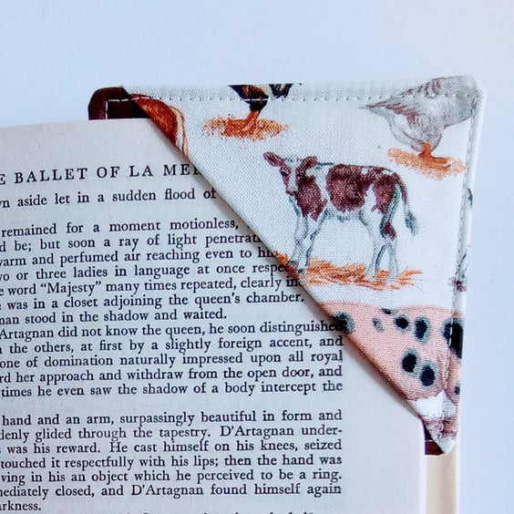 Bookmark, Corner bookmark, pocket money gift, teacher, book lover, animal lover 