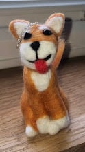 Needle Felted Dog – Handmade Wool Dog Miniature – One of a Kind