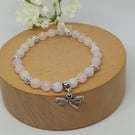 Morganite stretch bracelet