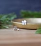 Sterling Silver Pebble Stud Earrings - Handmade Jewellery - Image 2