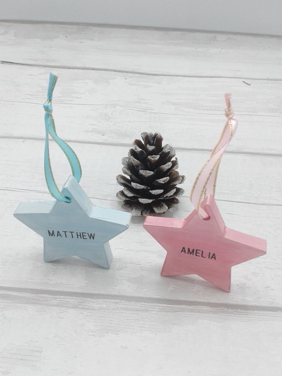 Baby's first christmas. Ceramic decoration. Baby boy. Baby girl. Keepsake. 