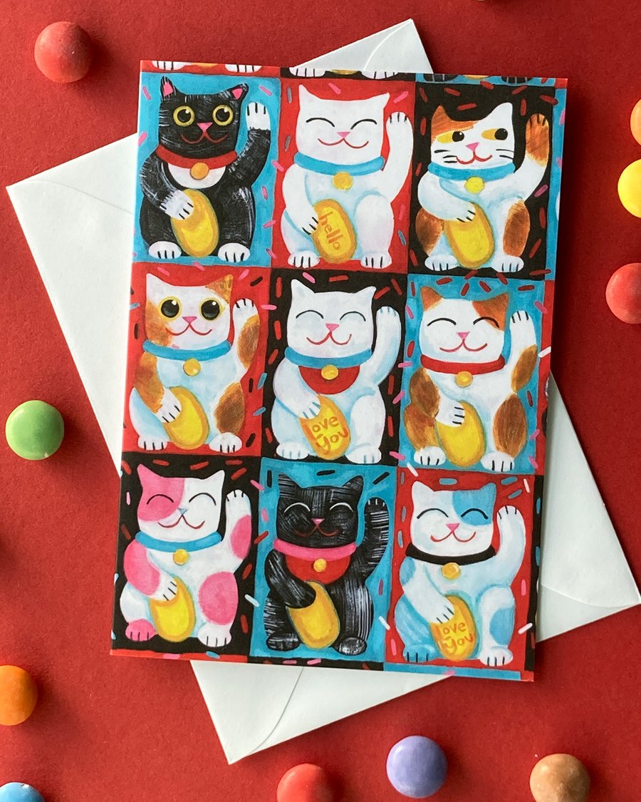 LuckyCats card by Jo Brown