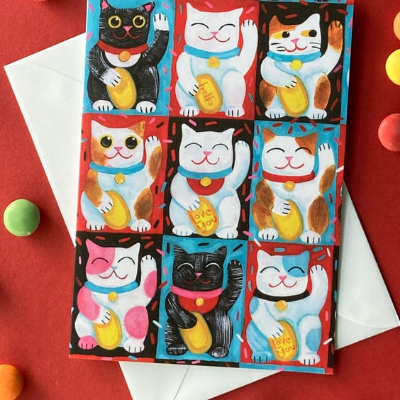 LuckyCats card by Jo Brown