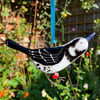 Fused glass Pied Wagtail
