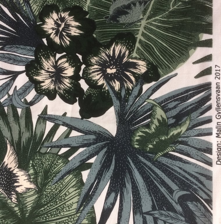 Bold Tropical Jungle Leaf Botanical Dramatic Fabric for a Larger Lampshade