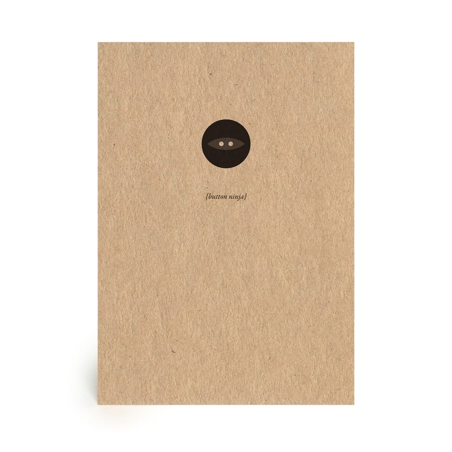 The Button Ninja Handmade Greetings Card