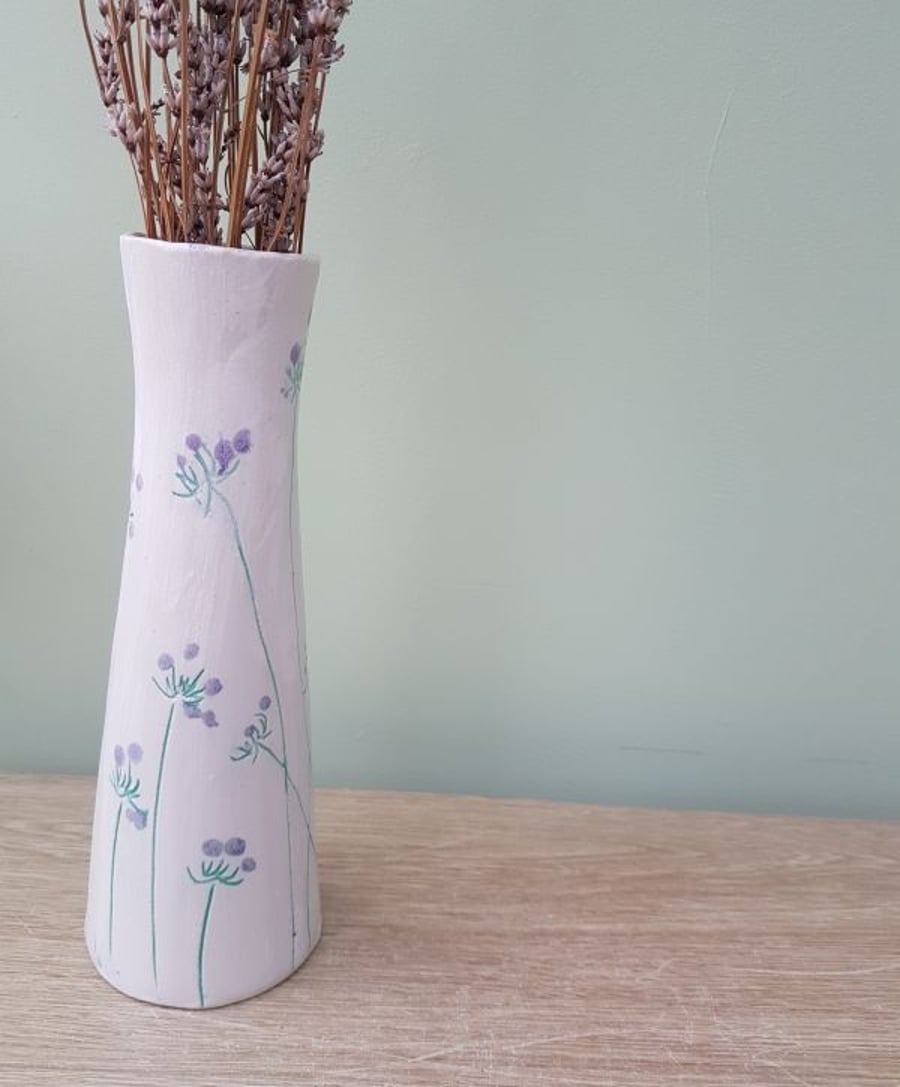 Elegant Stemsations Tall Ceramic Vase