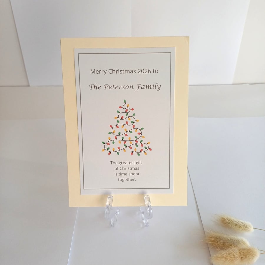 Personalised Family Christmas Keepsake, Family Name Christmas Gift