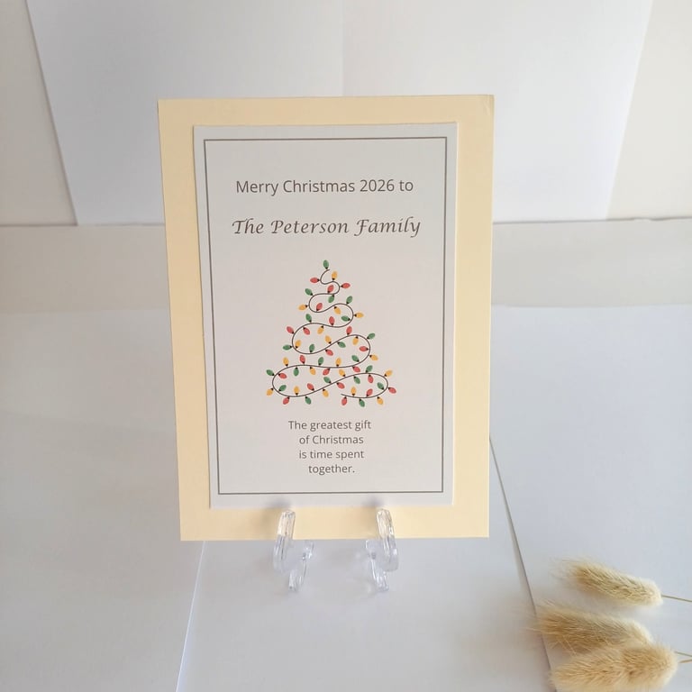 Personalised Family Christmas Keepsake, Family Name Christmas Gift