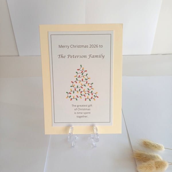Personalised Family Christmas Keepsake, Family Name Christmas Gift