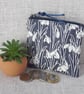 Small purse, coin purse, Liberty fabric, snowdrops.