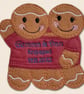 Together Forever Gingerbread Couple - Personalised Decoration or Magnet - Image 5
