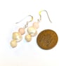Pearl Earrings with Morganite Stone, Dangle, Pastel Colours with Sterling Silver - Image 4